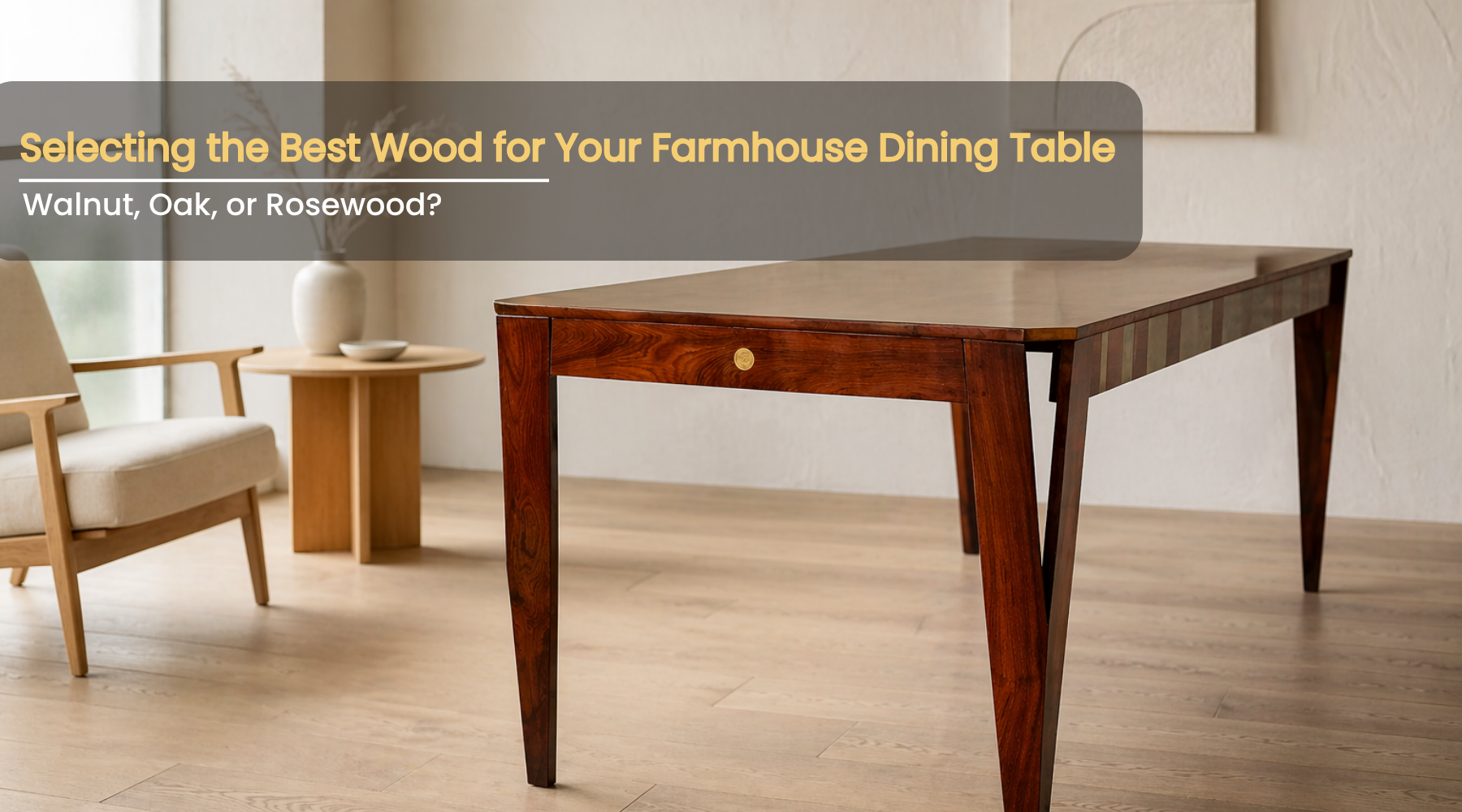 Selecting the Best Wood for Your Farmhouse Dining Table: Walnut, Oak, or Rosewood?