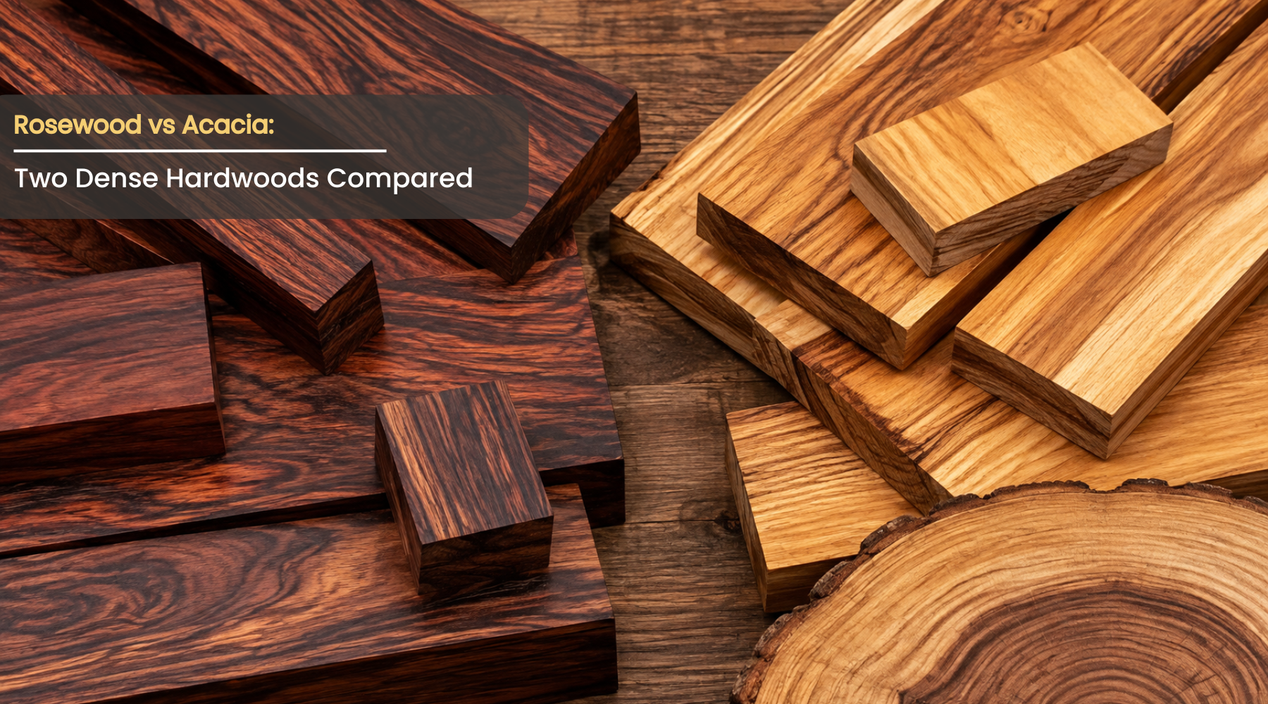 Rosewood vs Acacia: Two Dense Hardwoods Compared