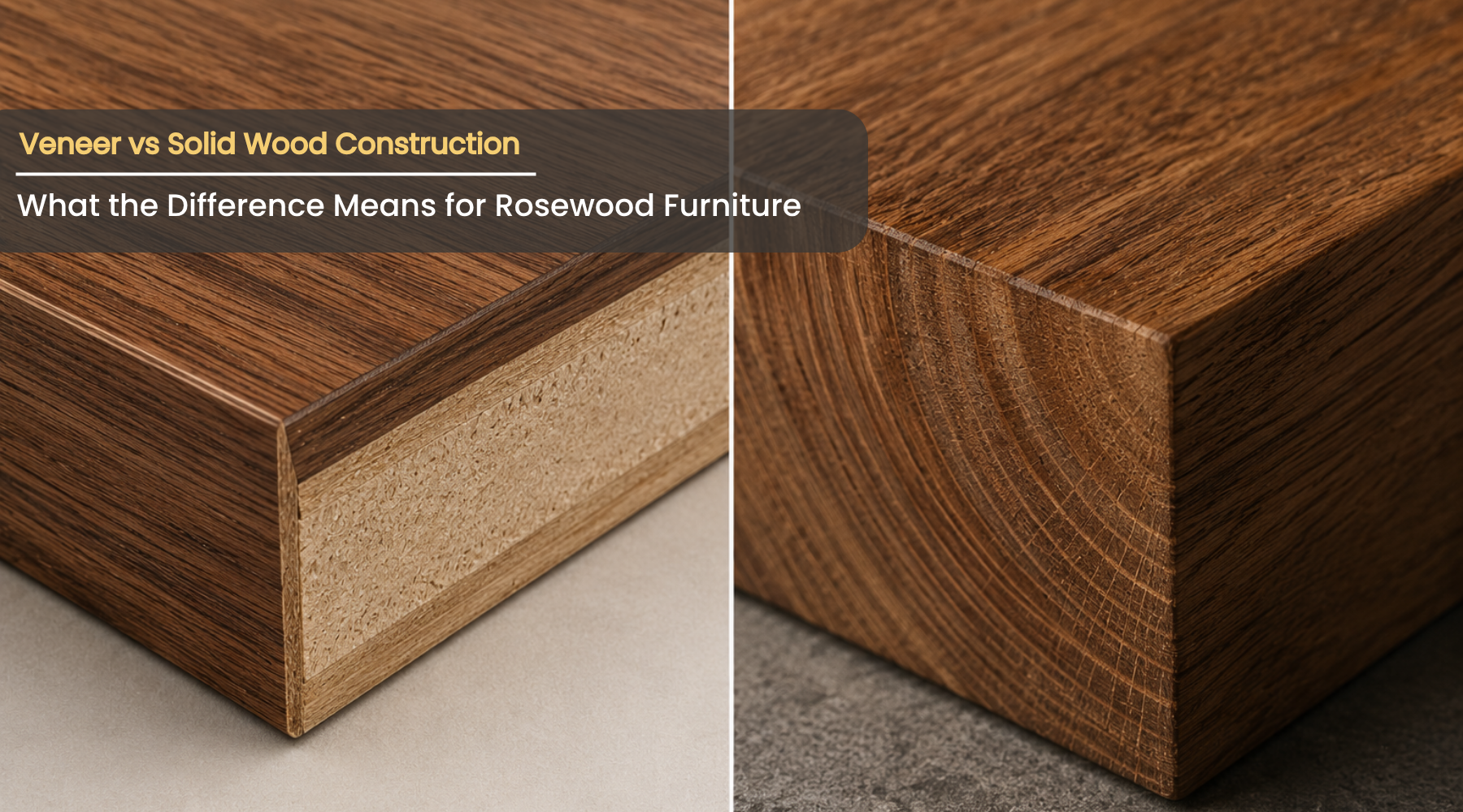Veneer vs Solid Wood Construction: What the Difference Means for Rosewood Furniture