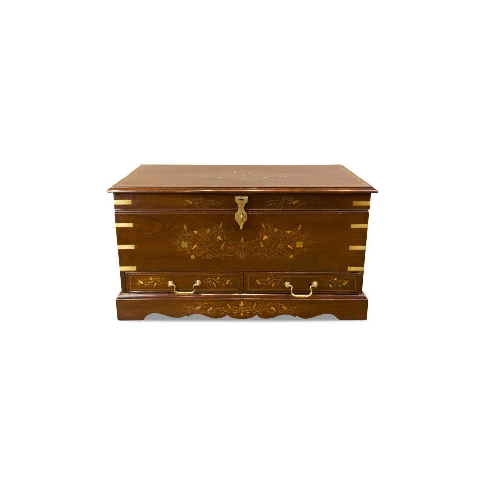 CAPTAIN - Handmade Solid Wood Brass Chest